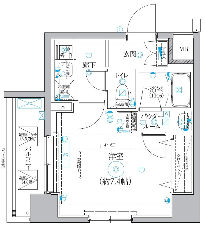クオリタス菊川の間取り
