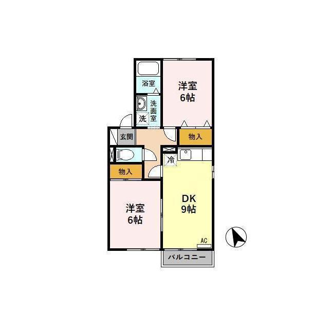 セジュール佐賀の間取り
