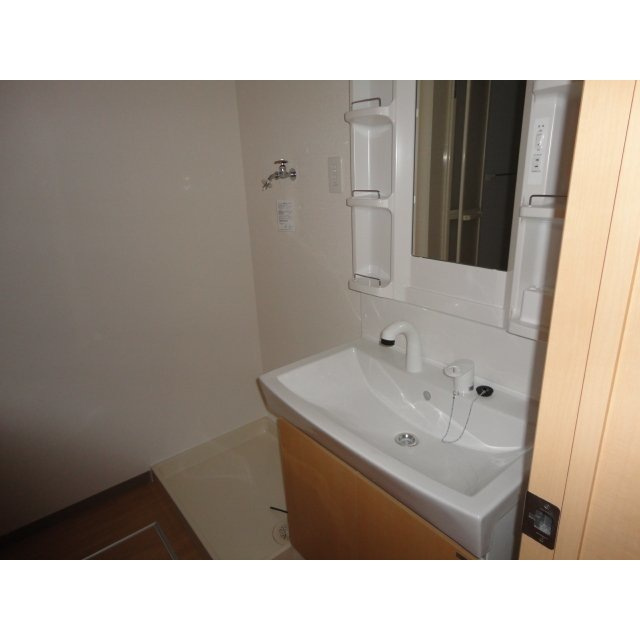 アメニティ・ハイツＥ２の洗面所|洗髪洗面化粧台