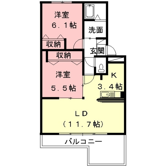 フォレストヴィラ長良の間取り