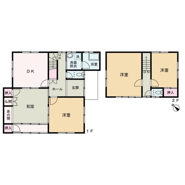 和歌山市和歌川町　中古戸建の間取り