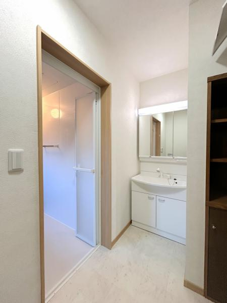 宇都宮市竹林町　４ＬＤＫ　中古住宅の独立洗面台
