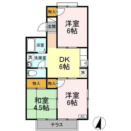 【間取り】 | セジュール南吉方A棟