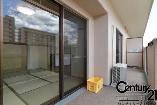 カルム南八木のバルコニー|■現地撮影写真■日当たりのよいバルコニー！洗濯物もよく乾きます！