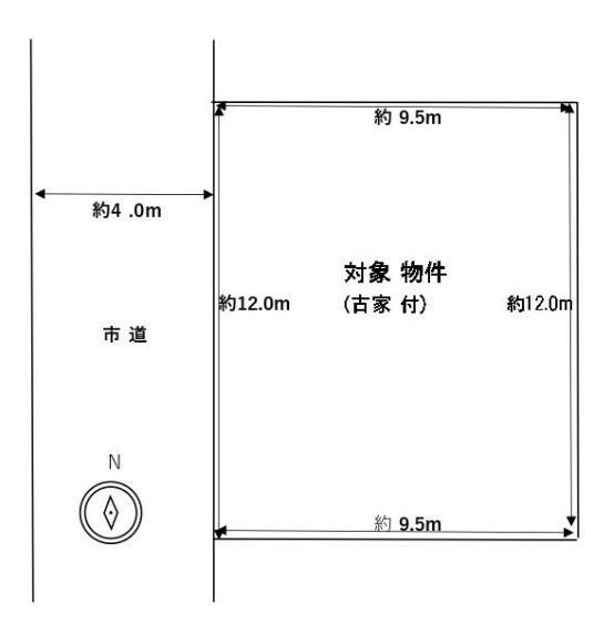 橿原市雲梯町　建築条件なし土地