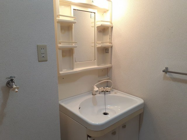 メゾン大安Ⅱの洗面所|忙しい朝には欠かせない洗面所です