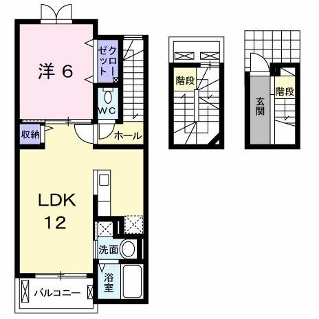 【間取り】 | アンブラッセ　Ⅱ