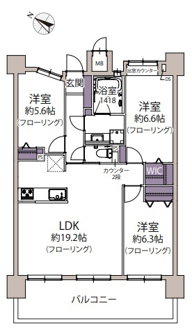 【間取り】 |  アプローズ南福岡駅☆仲介手数料無料☆