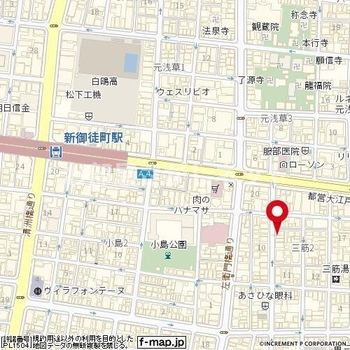 DOLCE秋葉原NORTH五番館【おとり物件なし】#学生・社会人にオススメ！初期費用分割払いOK！の地図