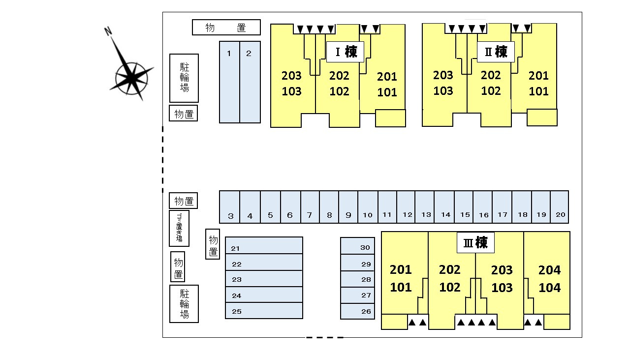 モンリーブル　Ⅱの区画図