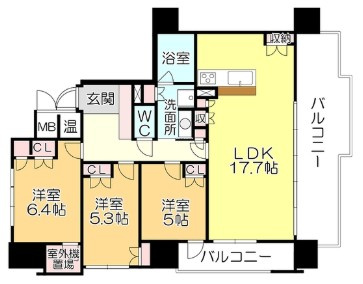 グランドオーク久留米大手町の間取り