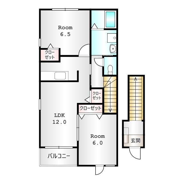 カーサ　フェリーチェ　Ａの間取り|当社、チルホームのHPもご覧ください(^^)/物件情報多数♪