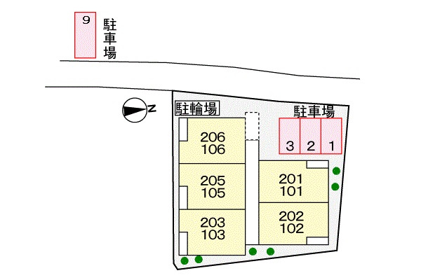 フルーリールの区画図