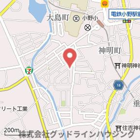 小野市神明町４区画2号地の地図