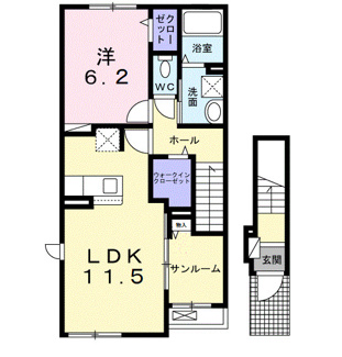 【間取り】 | ポスト　フォルトナートＡ