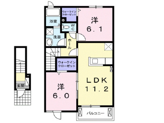 【間取り】 | ベリーヒルズＡ