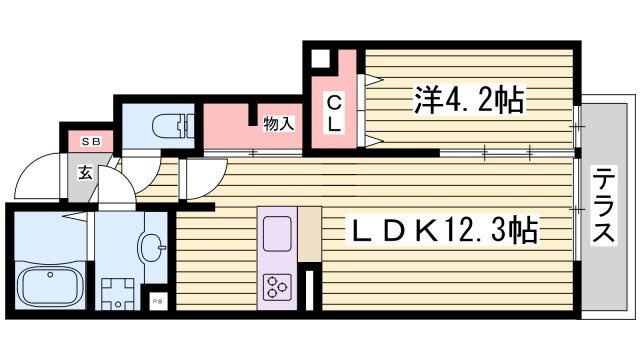 アルレーヌ恵比須の間取り