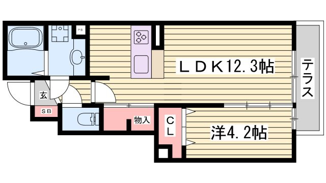 アルレーヌ恵比須の間取り