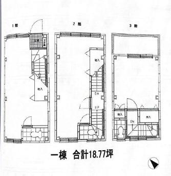 中央区月島３丁目の店舗事務所の間取り