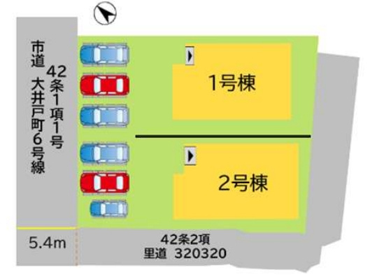 若松区大井戸町3期の区画図