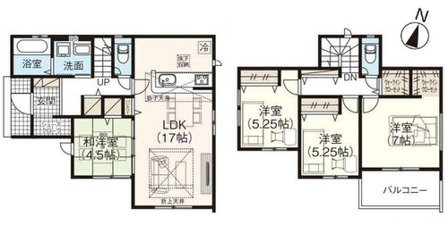 グラファーレ　岡山市中区海吉【７期】【仲介手数料無料】の間取り