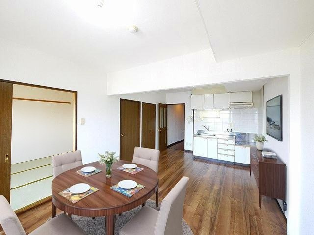 グラン・シャリオ二階堂の居間・リビング|CGで家具等を配置したもので家具等は含まれません