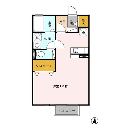 リビングタウン森岡　Ａ　　　刈谷市近郊の賃貸はクラスホームの間取り