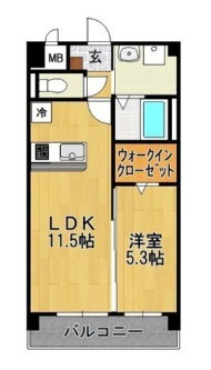 エスペランサ久留米駅前の間取り