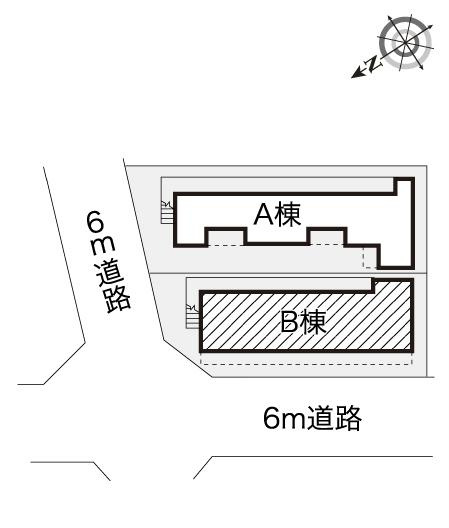 レオパレス東金町第6の区画図