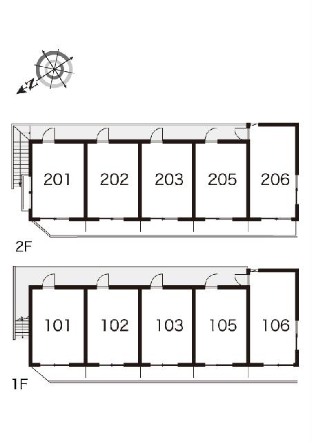 レオパレス東金町第6の区画図