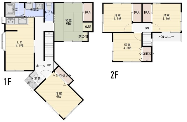 【間取り】 | 大磯町国府本郷戸建 | ５DKのお部屋数の多い物件ですので大家族でも対応できます。