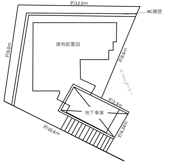 【区画図】 | 大磯町国府本郷戸建 | 大切なお車を保管できる地下車庫です。