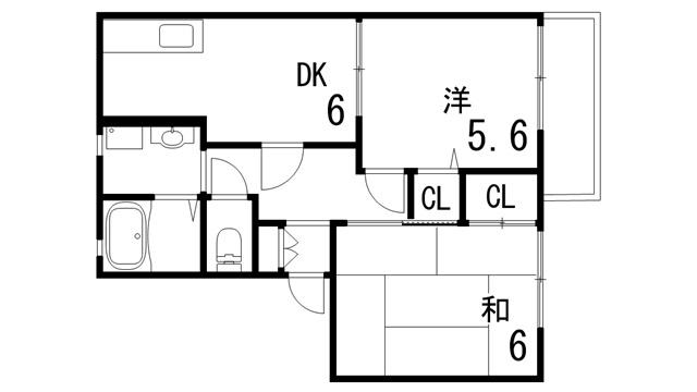 ディアス魚崎Ⅱの間取り