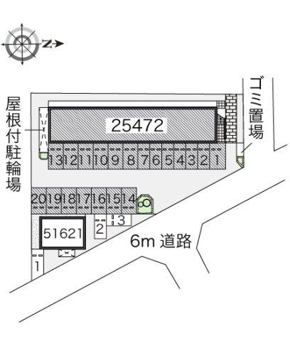 レオパレス久米東の区画図