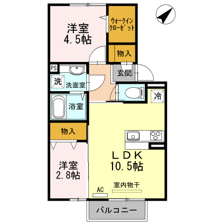 D-ROOM COCOの間取り