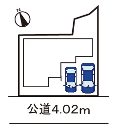 小牧市堀の内　新築戸建の区画図|駐車並列2台可能