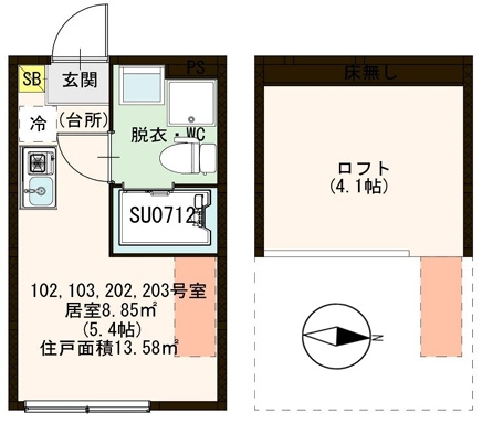 ハーモニーテラス北小岩Ⅹの間取り