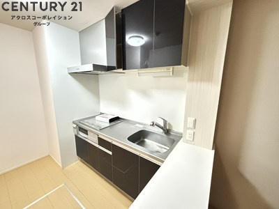 収納豊富なシステムキッチン2口IHコンロ
