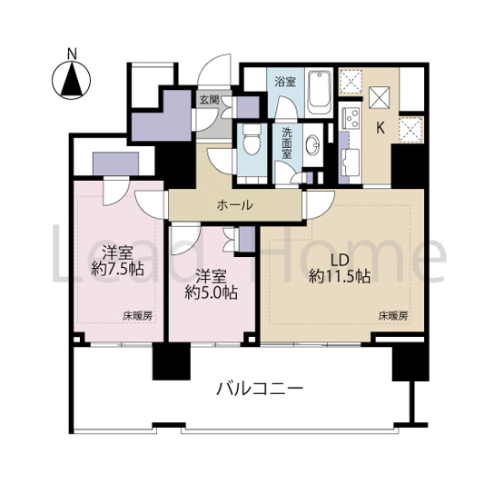 【間取り】 | 広尾ガーデンフォレストＨ棟