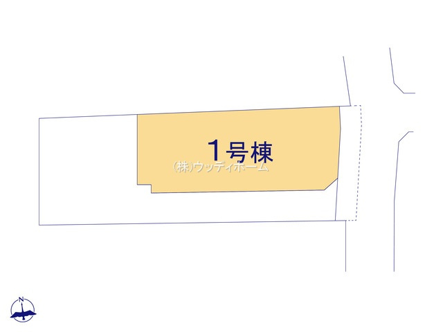 春日部市西金野井3期　新築一戸建て　1号棟の区画図