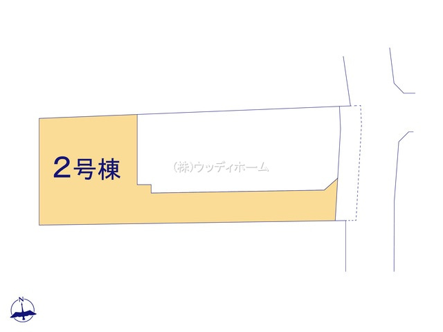 春日部市西金野井3期　新築一戸建て　2号棟の区画図