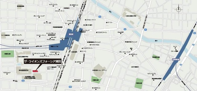 ザ・ライオンズフォーシア蒲田の地図