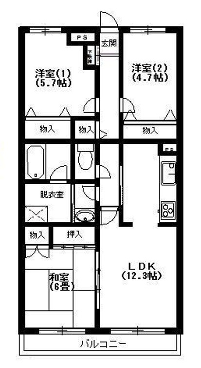 グリンパーク籠原の間取り