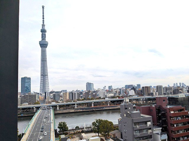 SEASON FLATS浅草六丁目の展望|12F、バルコニーからスカイツリー隅田川花火見えます