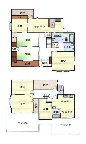 紀の川市名手市場・中古戸建・54760の間取り
