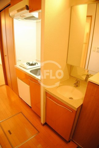 エステムコート大阪・中之島南の独立洗面台|エステムコート大阪・中之島南　ろうか