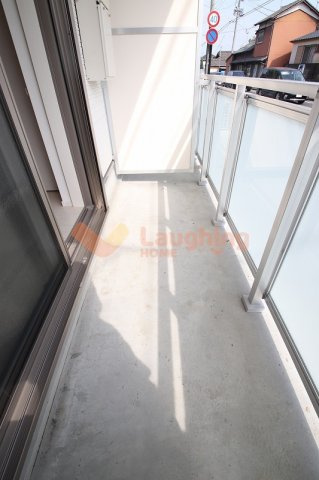 久留米市大石町のアパートのバルコニー|広々としたバルコニーです