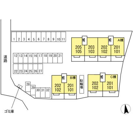 メゾン・リシェス B棟の区画図