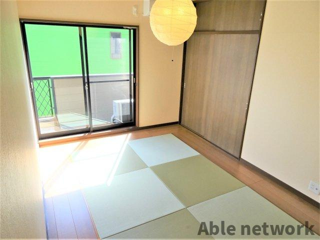 神栖市深芝南３丁目のアパートの和室|和室６帖（琉球畳調）