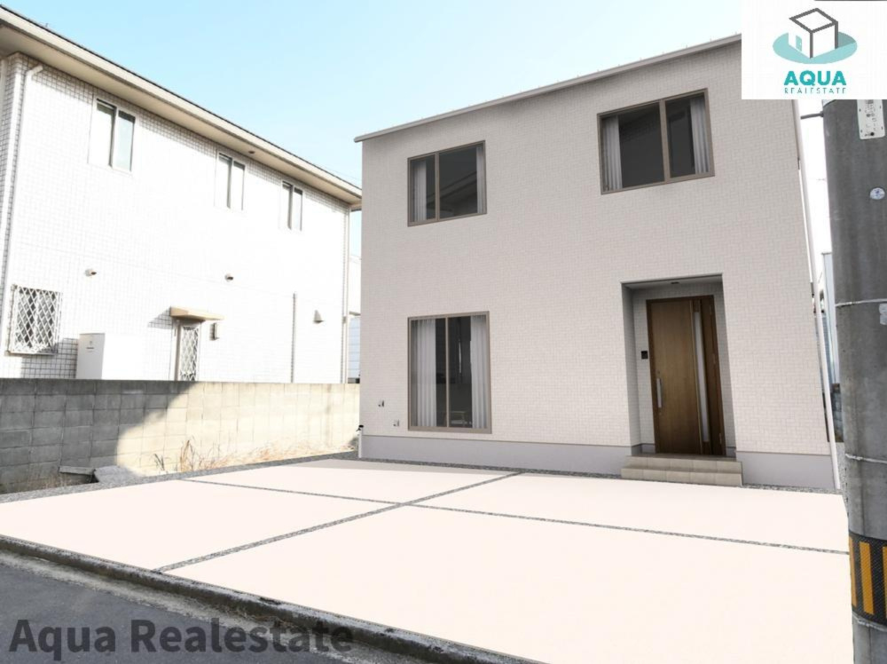 オール電化デザイナーズハウス高松市上之町建売④の完成予想図|外観の完成予想図です